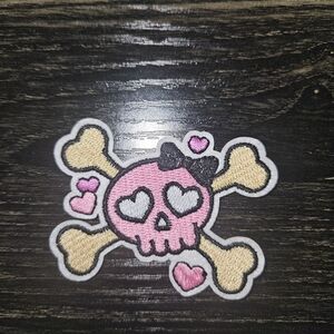 50% Off 2 Items!🌺 Lot B/A Pink Skull and Crossbones Patch #1